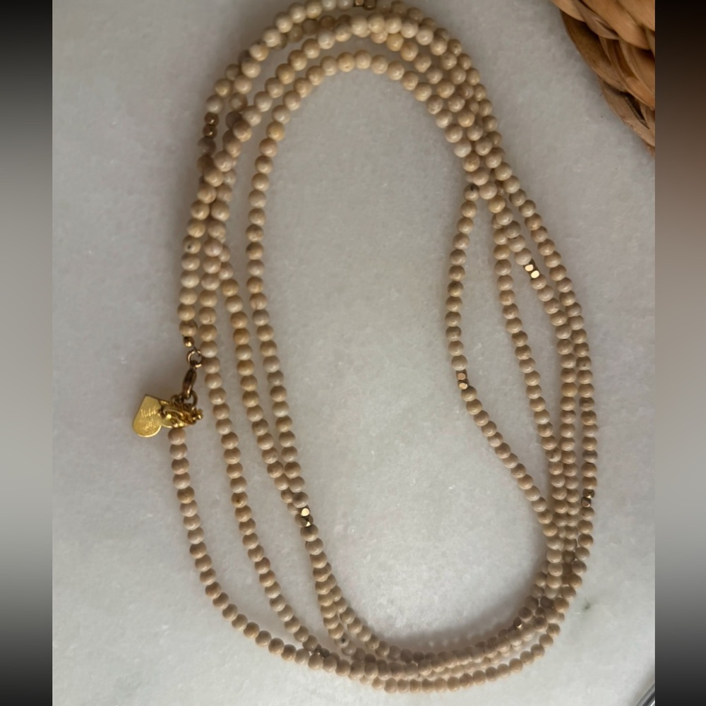 Long necklace.